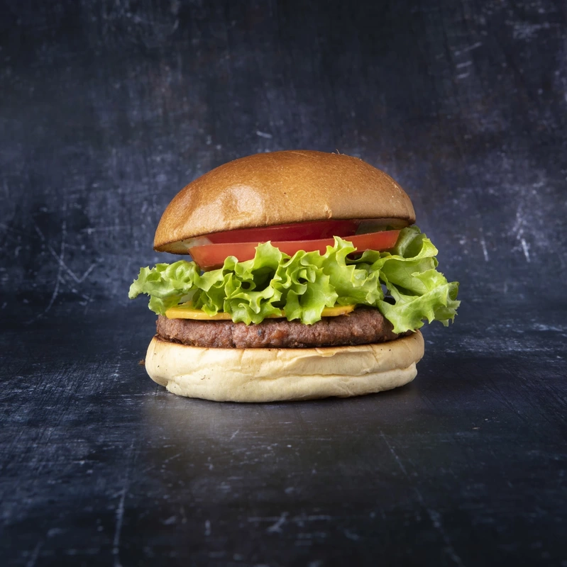 Cheese burger on a black background