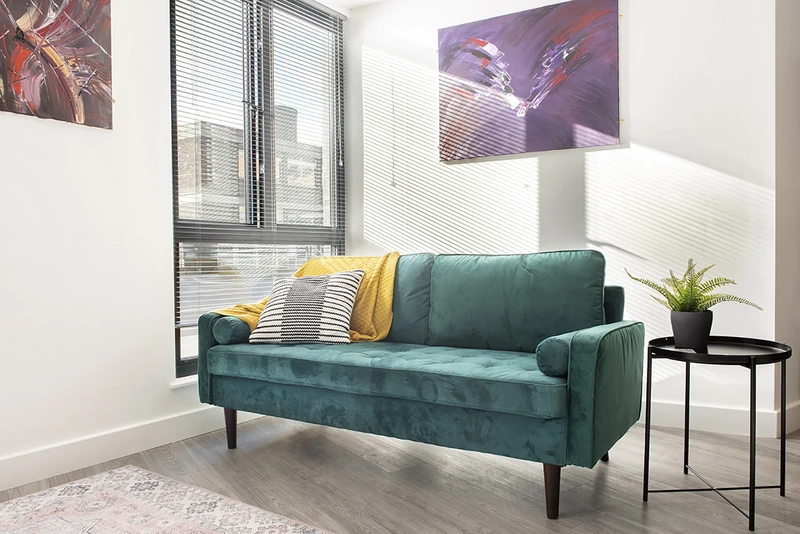 modern sofa in a modern apartment